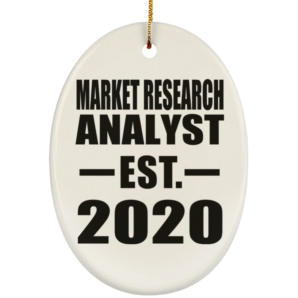 Market Research Analyst Established EST. 2020 - Oval Ornament