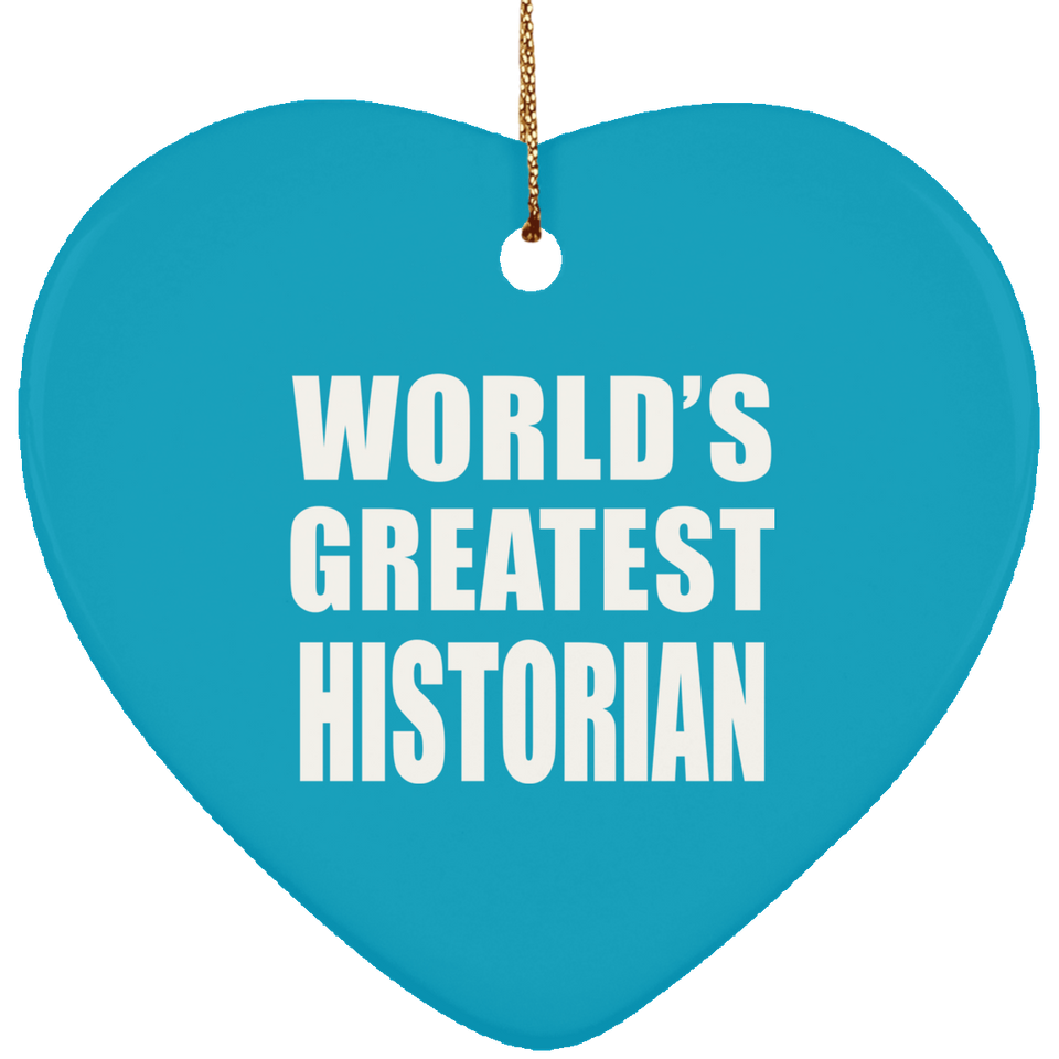 World's Greatest Historian - Heart Ornament