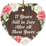 77th Anniversary 77 Years Still In Love After These Years - Heart Ornament A