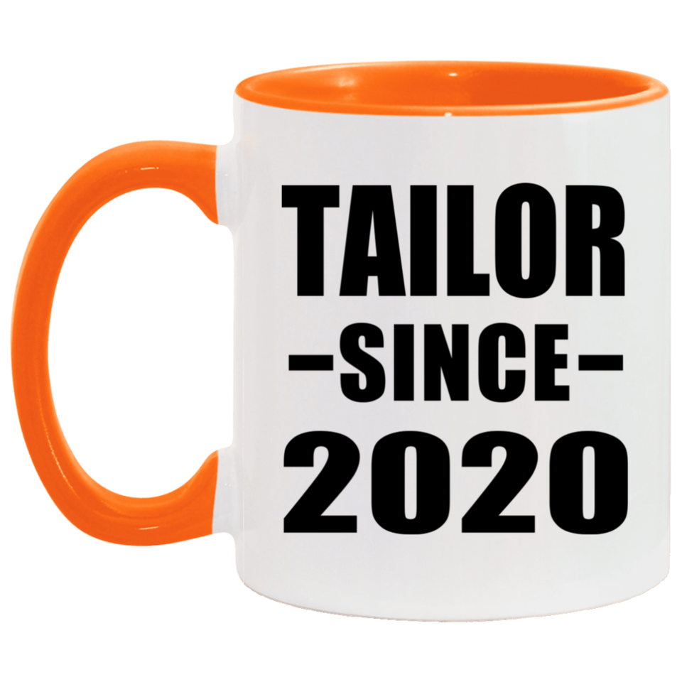 Tailor Since 2020 - 11oz Accent Mug Orange