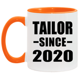Tailor Since 2020 - 11oz Accent Mug Orange