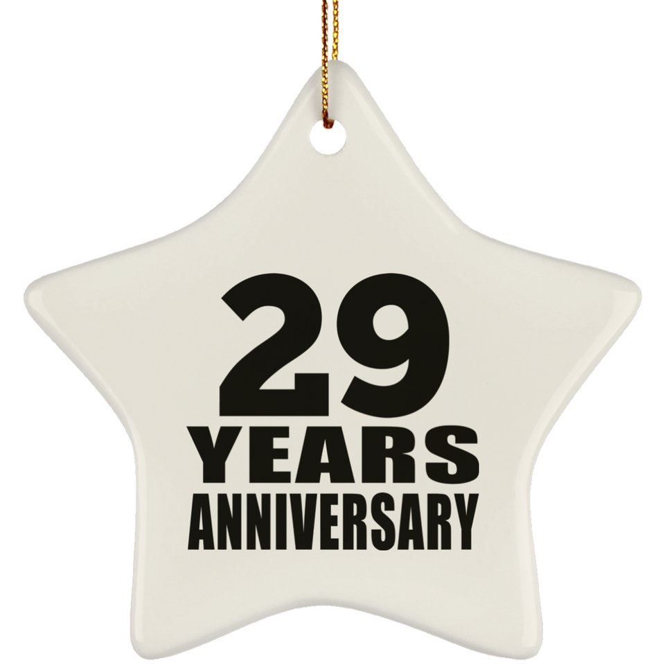 29th Anniversary 29 Years - Star Ornament