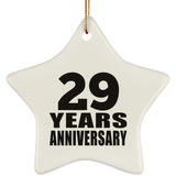 29th Anniversary 29 Years - Star Ornament