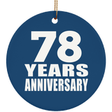 78th Anniversary 78 Years Anniversary - Circle Ornament