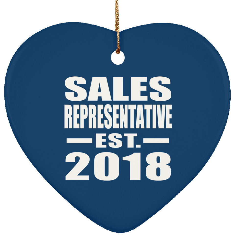 Sales Representative Established EST. 2018 - Heart Ornament
