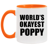 World's Okayest Poppy - 11oz Accent Mug Orange