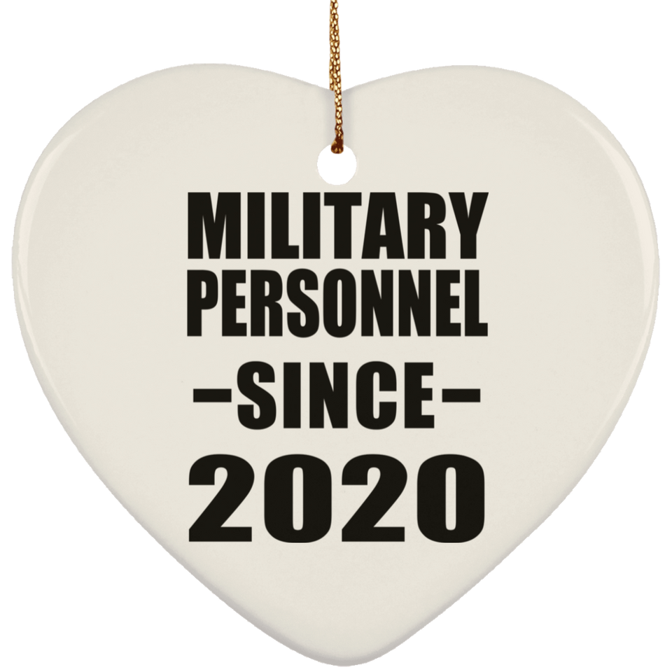Military Personnel Since 2020 - Heart Ornament