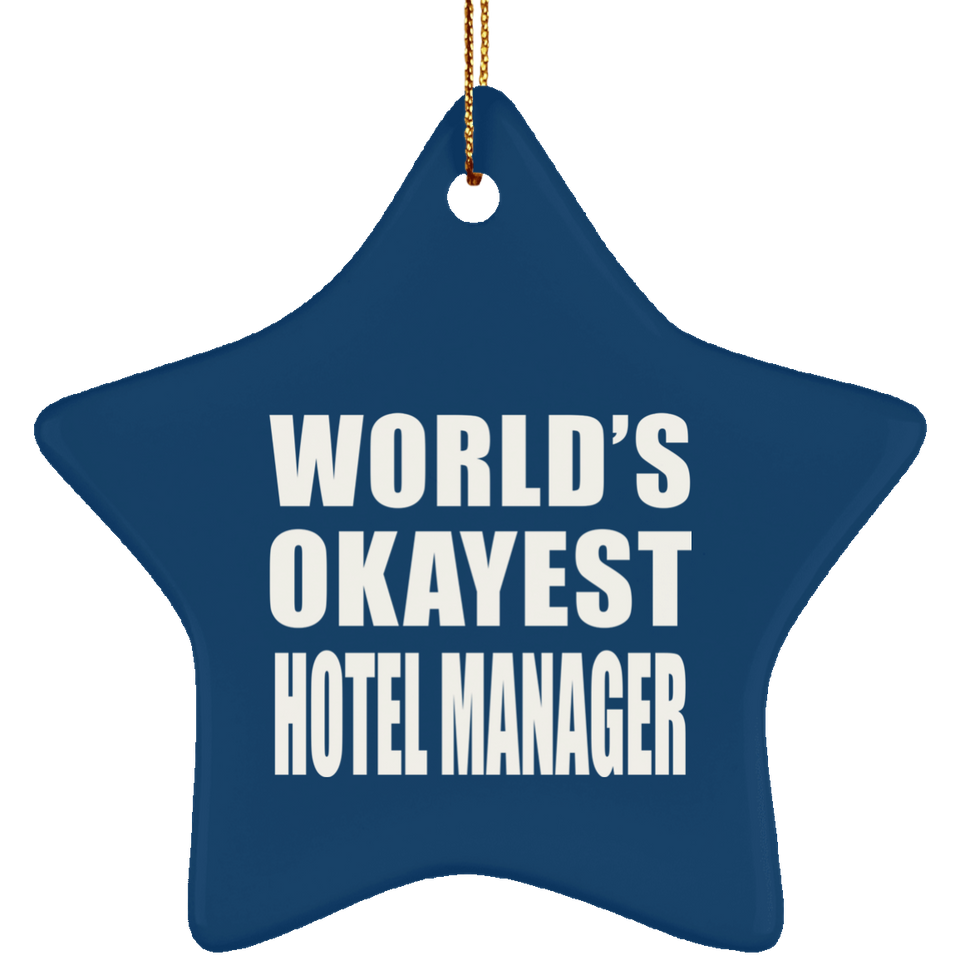 World's Okayest Hotel Manager - Star Ornament