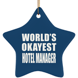 World's Okayest Hotel Manager - Star Ornament