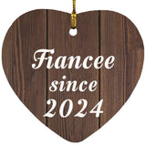 Fiancee Since 2024 - Heart Ornament D