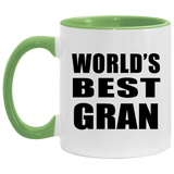 World's Best Gran - 11oz Accent Mug Green