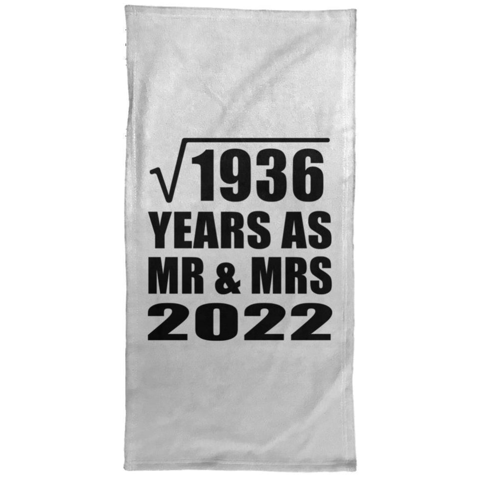 44th Anniversary Square Root of 1936 Years As Mr & Mrs 2022 - Hand Towel