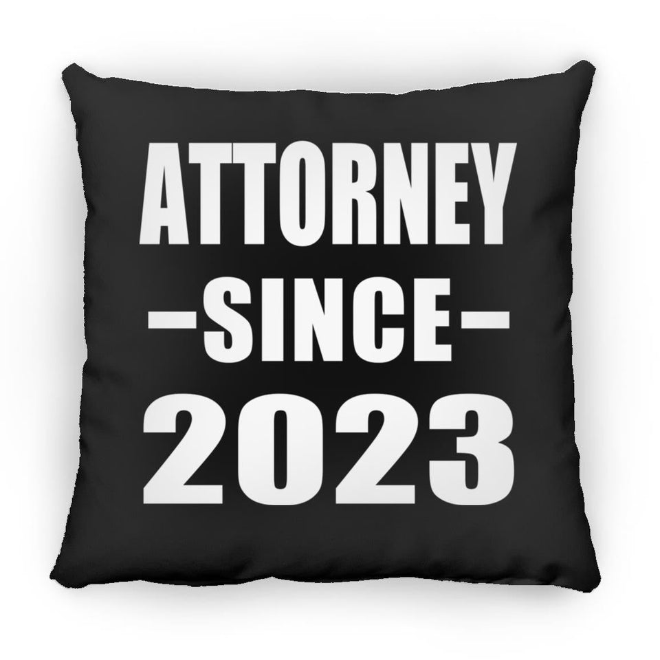 Attorney Since 2023 - Throw Pillow Black