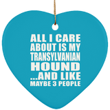 All I Care About Is My Transylvanian Hound - Heart Ornament