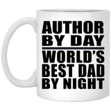 Author By Day World's Best Dad By Night - 11 Oz Coffee Mug
