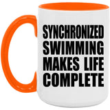 Synchronized Swimming Makes Life Complete - 15oz Accent Mug Orange