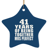 41st Anniversary 41 Years Of Being Mrs Perfect - Star Ornament