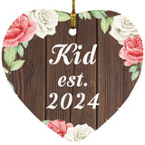 Kid Established Est. 2024 - Heart Ornament A