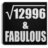 114th Birthday Square Root of 12996 & Fabulous - Canvas Square