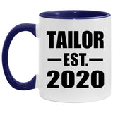 Tailor Established EST. 2020 - 11oz Accent Mug Purple