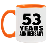 53rd Anniversary 53 Years - 11oz Accent Mug Orange