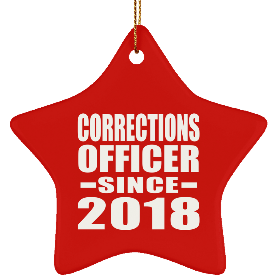 Corrections Officer Since 2018 - Star Ornament