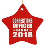 Corrections Officer Since 2018 - Star Ornament