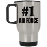 Number One #1 Air Force - Silver Travel Mug