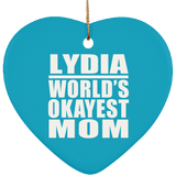 Lydia World's Okayest Mom - Heart Ornament