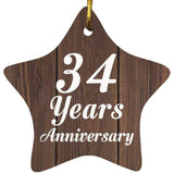 34th Anniversary 34 Years Anniversary - Star Ornament D