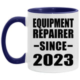 Equipment Repairer Since 2023 - 11oz Accent Mug Purple