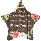 First Christmas As an Amazing Grandfather 2022 - Star Ornament A