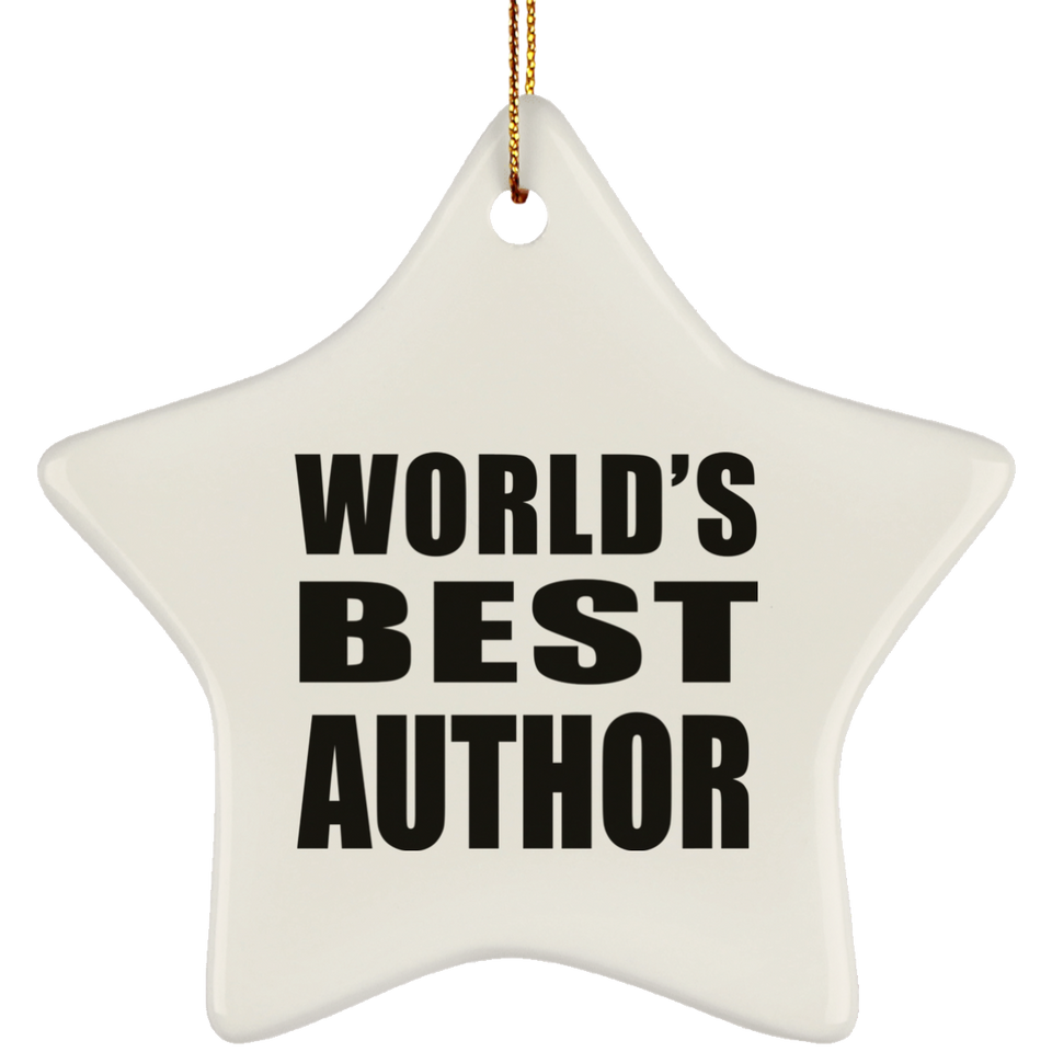 World's Best Author - Star Ornament
