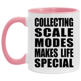Collecting Scale Modes Makes Life Special - 11oz Accent Mug Pink