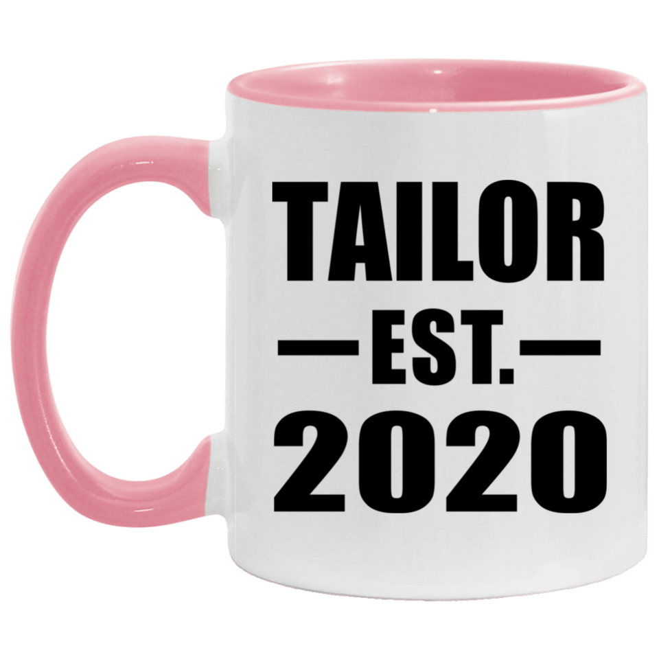 Tailor Established EST. 2020 - 11oz Accent Mug Pink