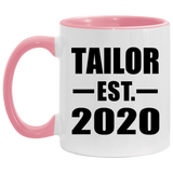 Tailor Established EST. 2020 - 11oz Accent Mug Pink