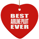 Best Airline Pilot Ever - Heart Ornament