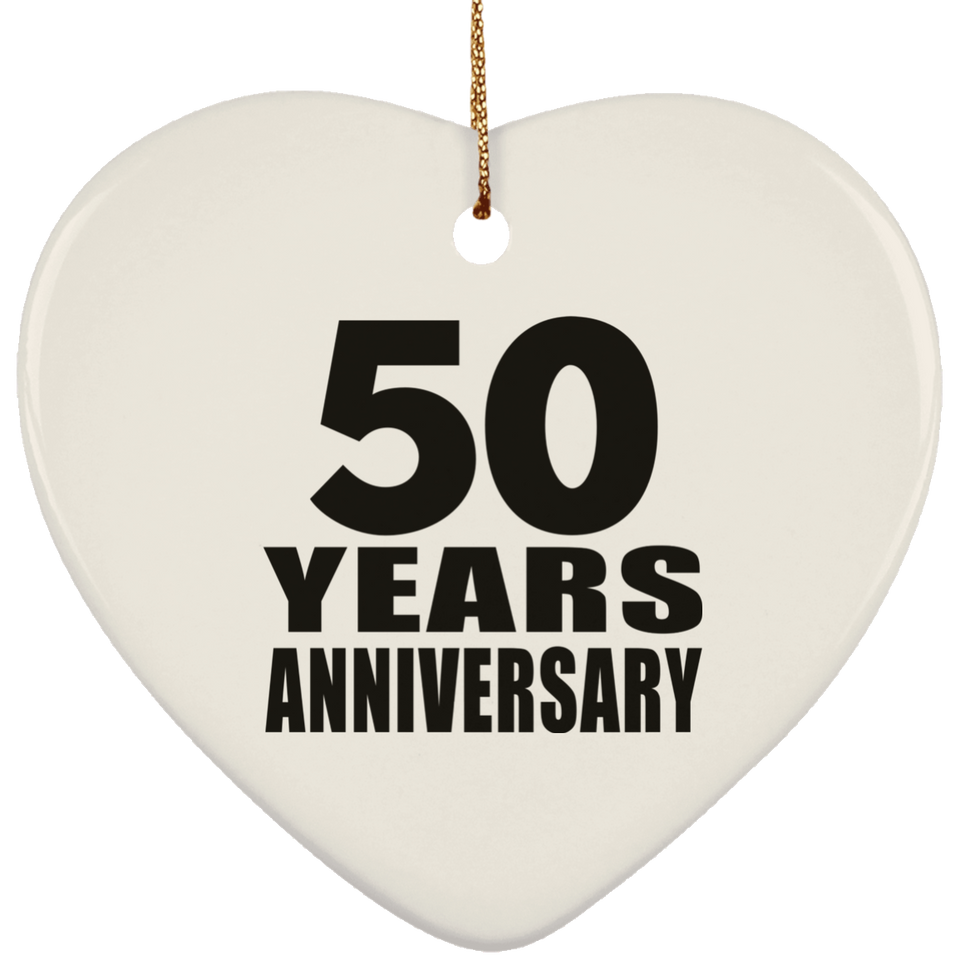 50th Anniversary 50 Years - Heart Ornament