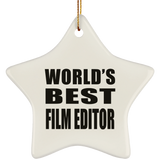 World's Best Film Editor - Star Ornament