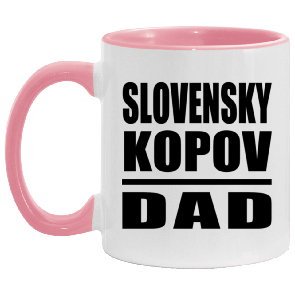 Slovensky Kopov Dad - 11oz Accent Mug Pink
