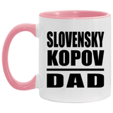 Slovensky Kopov Dad - 11oz Accent Mug Pink