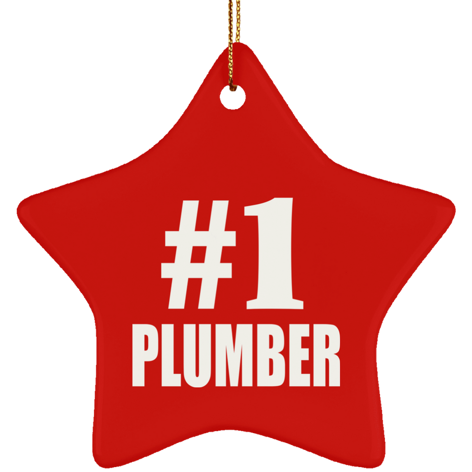 Number One #1 Plumber - Star Ornament