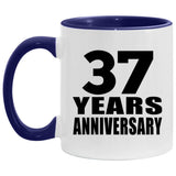 37th Anniversary 37 Years - 11oz Accent Mug Purple