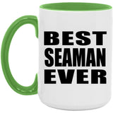Best Seaman Ever - 15oz Accent Mug Green