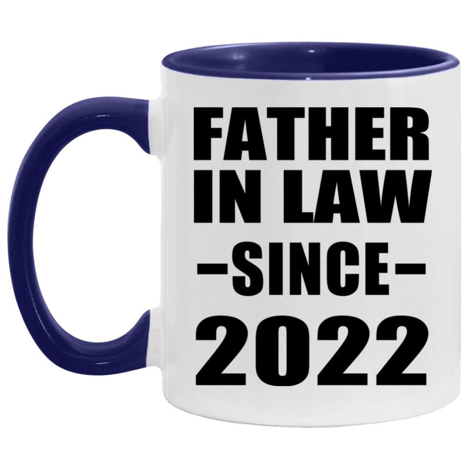 Father In Law Since 2022 - 11oz Accent Mug Purple