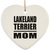 Lakeland Terrier Mom - Heart Ornament