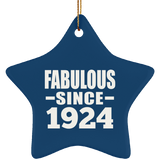 100th Birthday Fabulous Since 1924 - Star Ornament