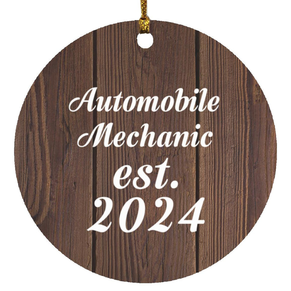 Automobile Mechanic Established Est. 2024 - Circle Ornament D