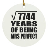 88th Anniversary Square Root of 7744 Years of Mrs Perfect - Circle Ornament