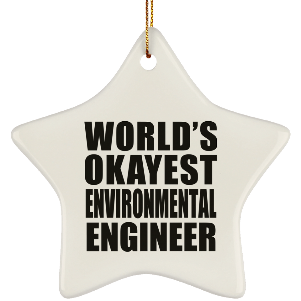 World's Okayest Environmental Engineer - Star Ornament